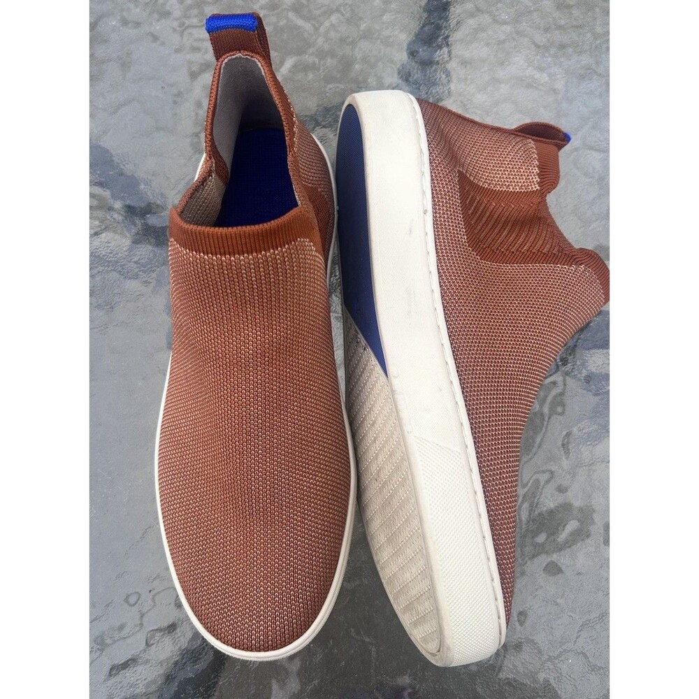 Rothy's The Chelsea Hi Top Sneakers Fawn Textile Comfort Shoes Women’s Size 8